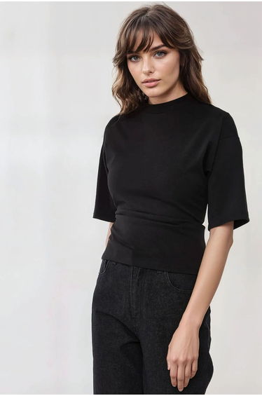 Regular Fit Crew Neck Knitted T-Shirt