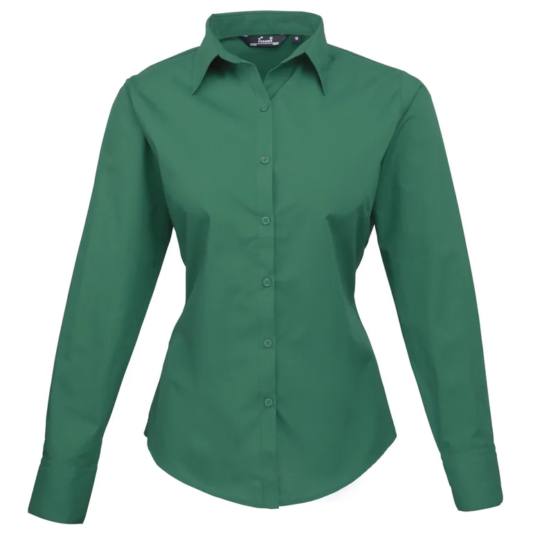emerald green dress shirt women Emerald Green Linen Girlfriend Shirt by Emily Phillips