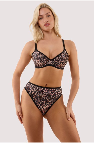 Lorna Leopard Print High Waist Bikini Brief