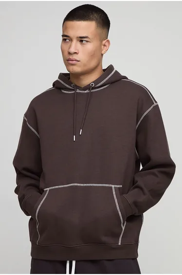هودي بتصميم واسع - بني