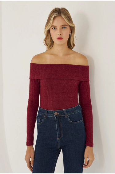 Off Shoulder Jersey Top