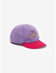 Girls Faux Shearling Cap in Purple - 2