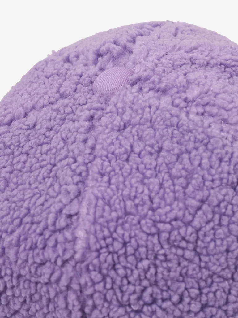Girls Faux Shearling Cap in Purple - 1