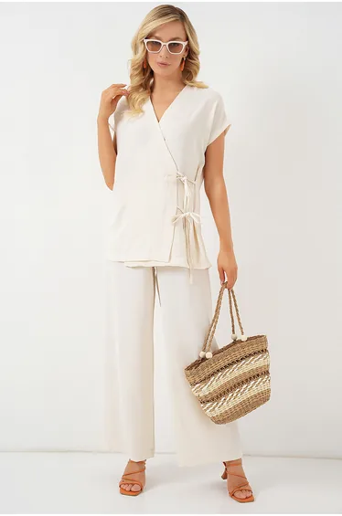 BDART V-Neck Textured Two-Piece Co-ord Set