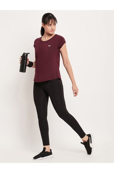 Maroon Comfort Fit Active T-Shirt