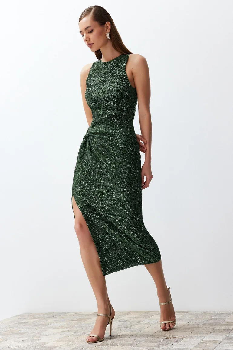 sachin and babi light blue dress ASOS DESIGN volume skirt mini dress with bodice detail in khaki
