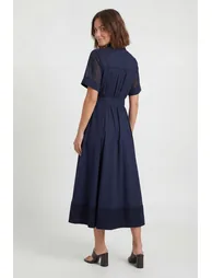 Utility Organdie Cotton Mix Woven Maxi Dress - 2
