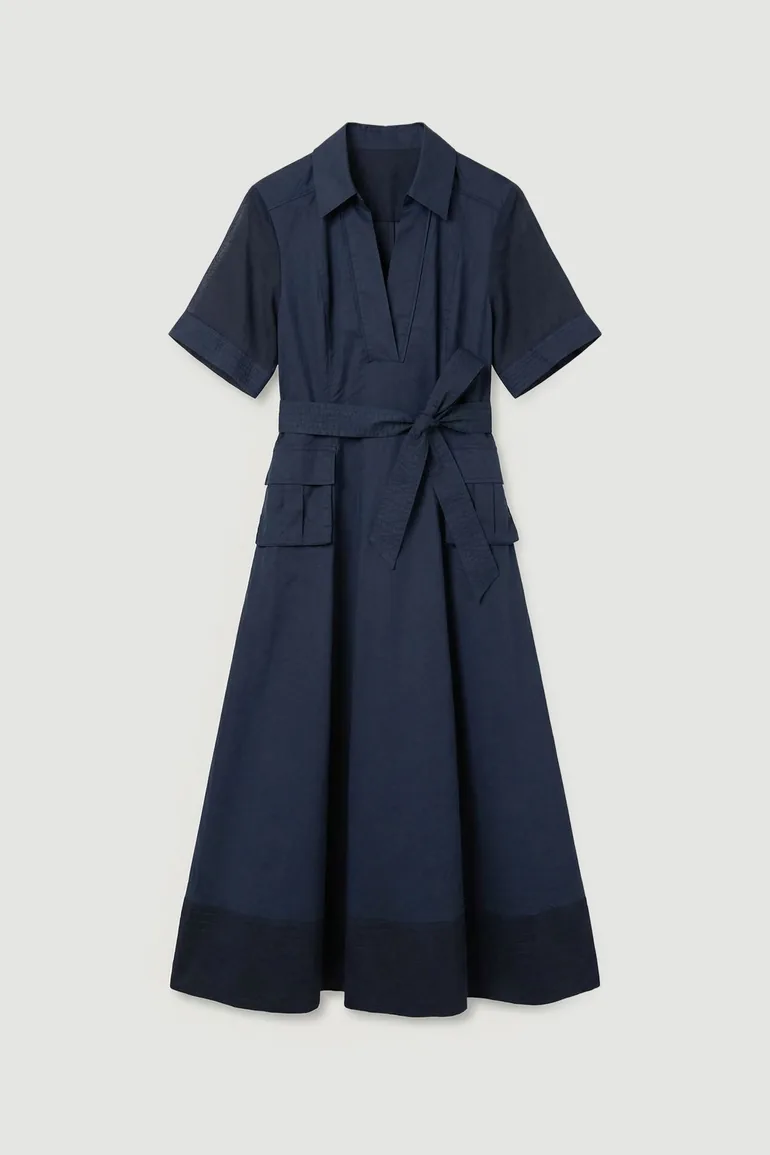 Utility Organdie Cotton Mix Woven Maxi Dress - 3