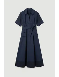 Utility Organdie Cotton Mix Woven Maxi Dress - 3