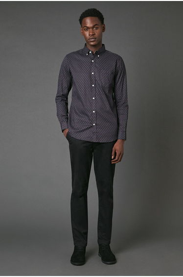 Tile Print Long Sleeve Shirt