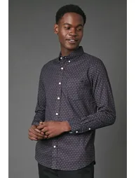 Tile Print Long Sleeve Shirt - 1