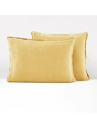 Linot Fringed 100% Washed Linen Pillowcase
