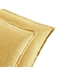 Linot Fringed 100% Washed Linen Pillowcase - 1