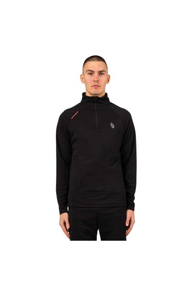 Luke Mens Overhead Funnel Neck Sweatshirt - Black