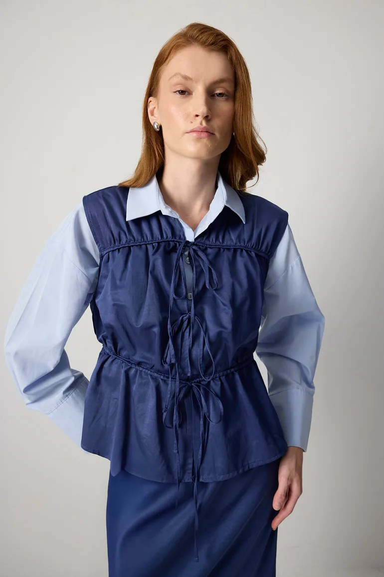 GATHERED VEST - 4