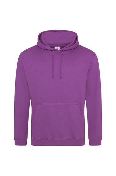 Awdis Unisex College Hooded Sweatshirt / Hoodie - Magenta Magic