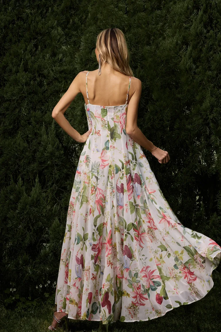 strapless open back dress Arra Chiffon And Lace Halter Mini Dress - White