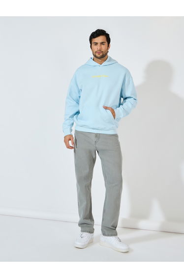 Vibe Lounge Print Oversized Heavyweight Hoodie