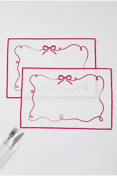 2-Piece Bow Printed American Service Set