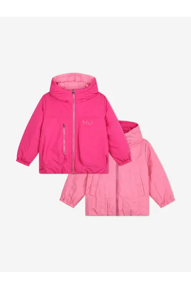MARC JACOBS Girls Reversible Puffer Jacket in Pink