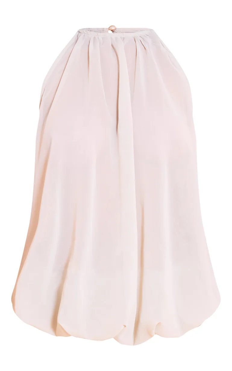 Petite Stone Ruched Sheer Chiffon Mini Dress - 4