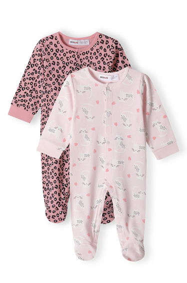 2 Pack Baby Girl Sleepsuit