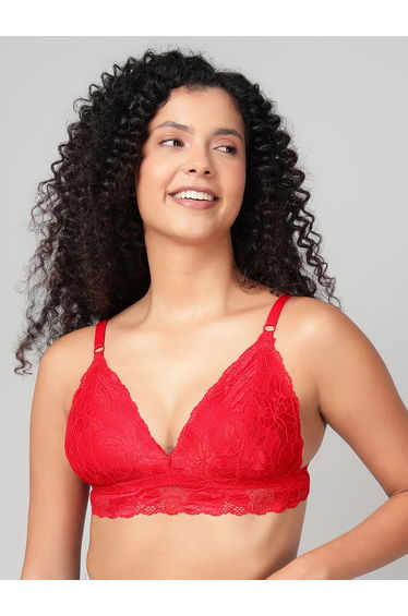 Non-Padded Non-Wired Demi Cup Longline Bralette