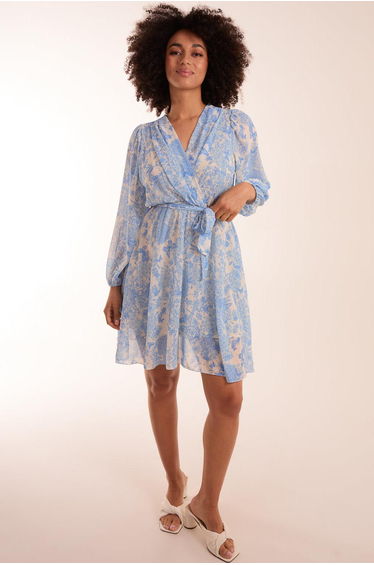 Butterfly Floral Wrap Dress
