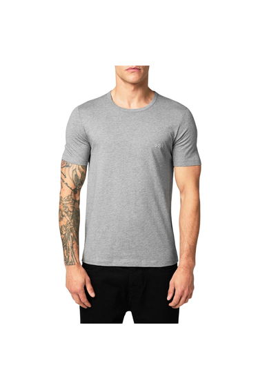 Boss Mens Embroidered Logo Crew Neck T-Shirt (Pack of 3) - White/Black/Grey