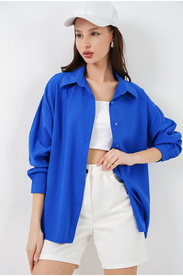 BDART Oversized Long-Sleeve Button-Up Shirt