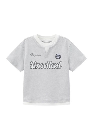 Boys' Layered T-Shirt with Print