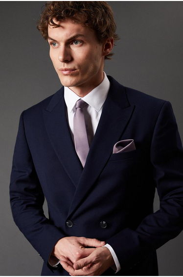 Mauve Tie And Pocket Square