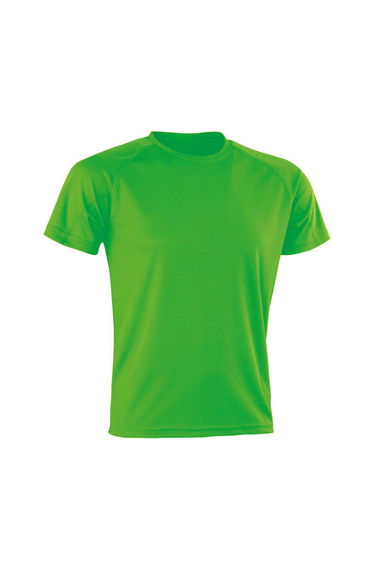Spiro Mens Impact Aircool T-Shirt - Fluorescent Green