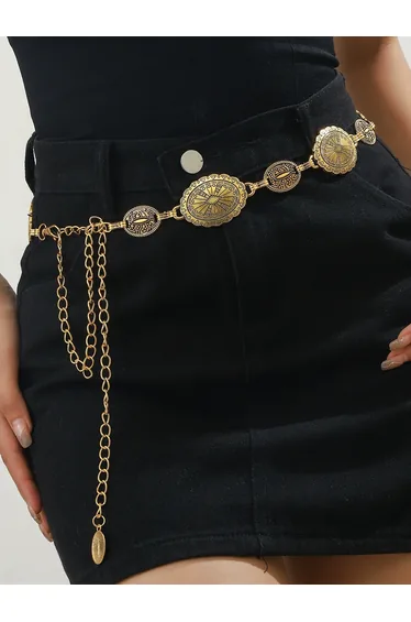Gold Embellished Waist Chain Belt