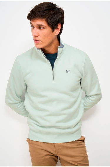 Classic Half Zip Sweat Crystal Blue