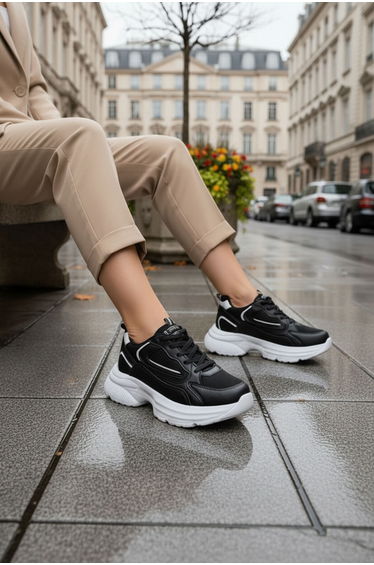 Black-White-C Women's Sneakers
