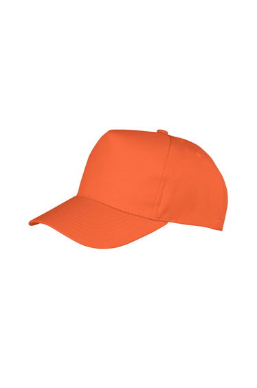 Result Unisex Core Boston 5 Panel Printers Baseball Cap (Pack Of 2) - Orange