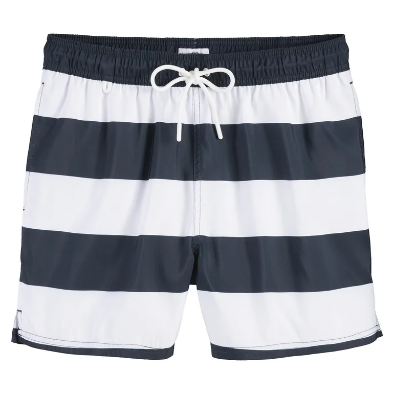 Recycled Bermuda Swim Shorts in Striped Print - 4