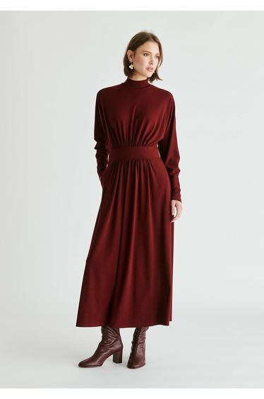 High Neck Jersey Midaxi Dress