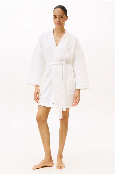 Ess. Sleep Gift Quilted Robe Ivory