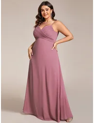 Plus Size A-Line Sleeveless Evening Dress - 3