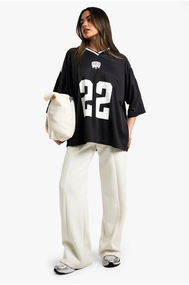 Varsity Slogan V Neck Football Jersey