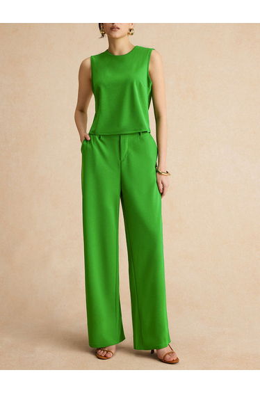 Neon Green Sleeveless Top and Pants Co-Ords