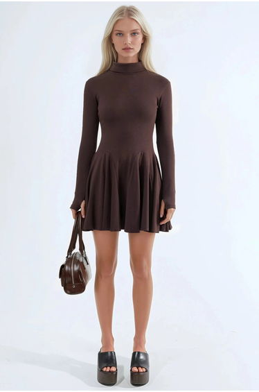 BUSEM Mini Turtleneck Jersey Dress