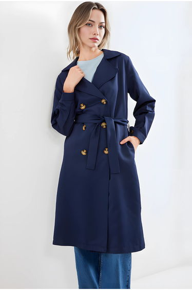 BDART Double Breasted Long Trench Coat