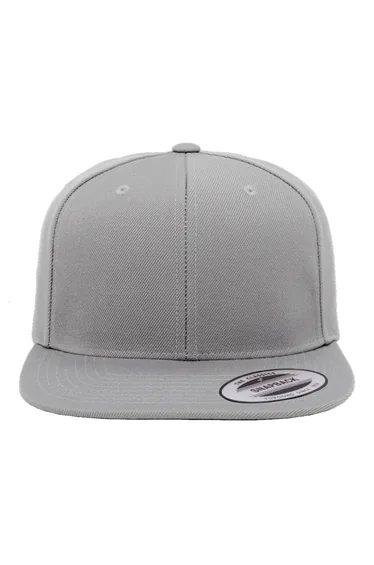 Yupoong Mens The Classic Premium Snapback Cap - Heather Grey
