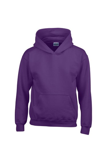 Gildan Heavy Blend Childrens Unisex Hooded Sweatshirt Top / Hoodie - Purple