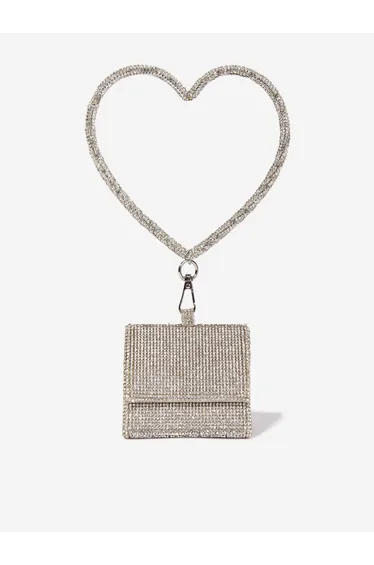 Maison Ava Girls Triangle Handbag in Silver (8cm)