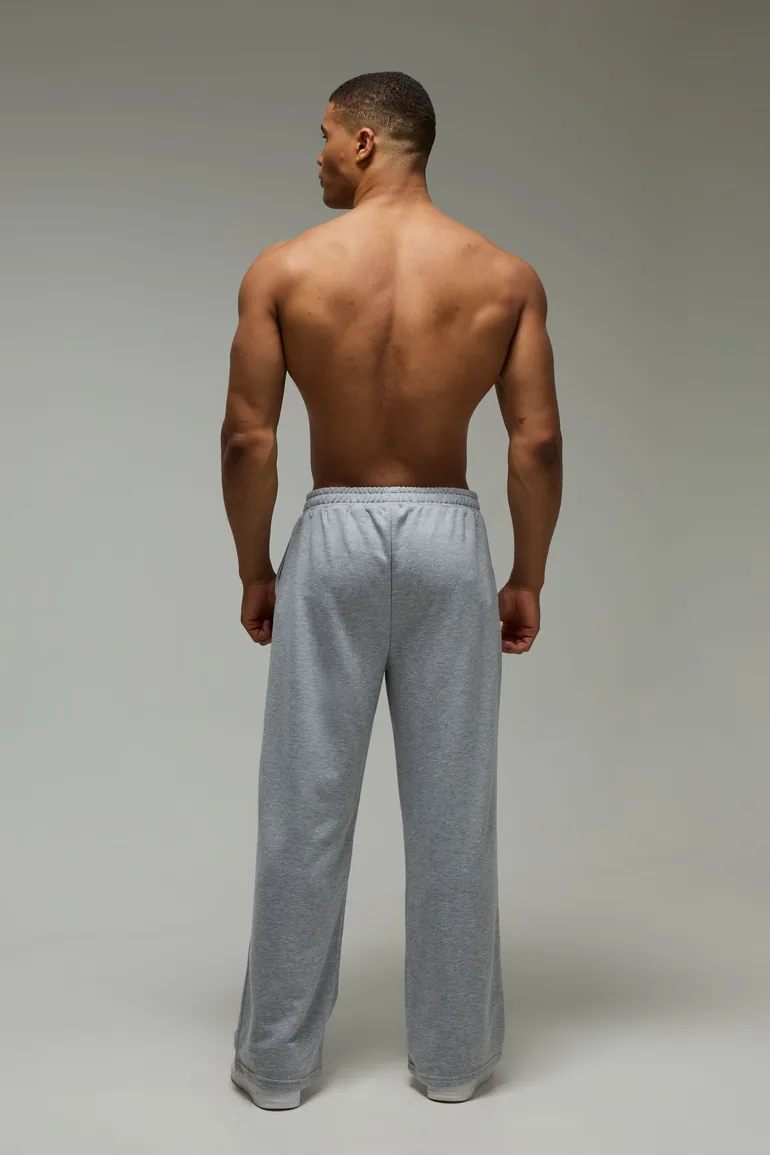 One More Rep Wide Leg Jogger - grey marl - 1