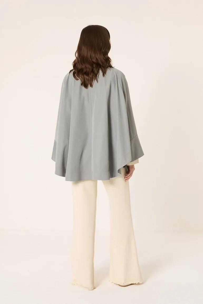 OVERSIZE PONCHO TRENCH COAT - 5